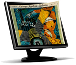 computer monitor displaying Chicago Tribune