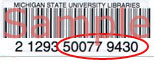 An example of an MSU ID barcode