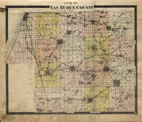 Outline Map of Van Buren County