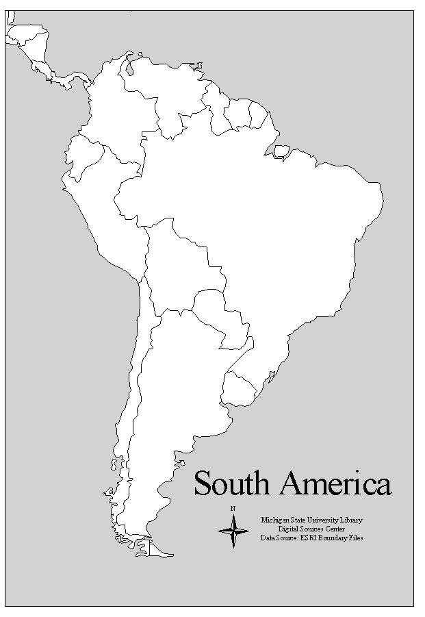South America Map All Countries - Map of world