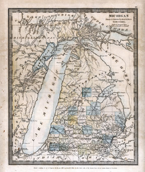 Burr 1831 map of Michigan